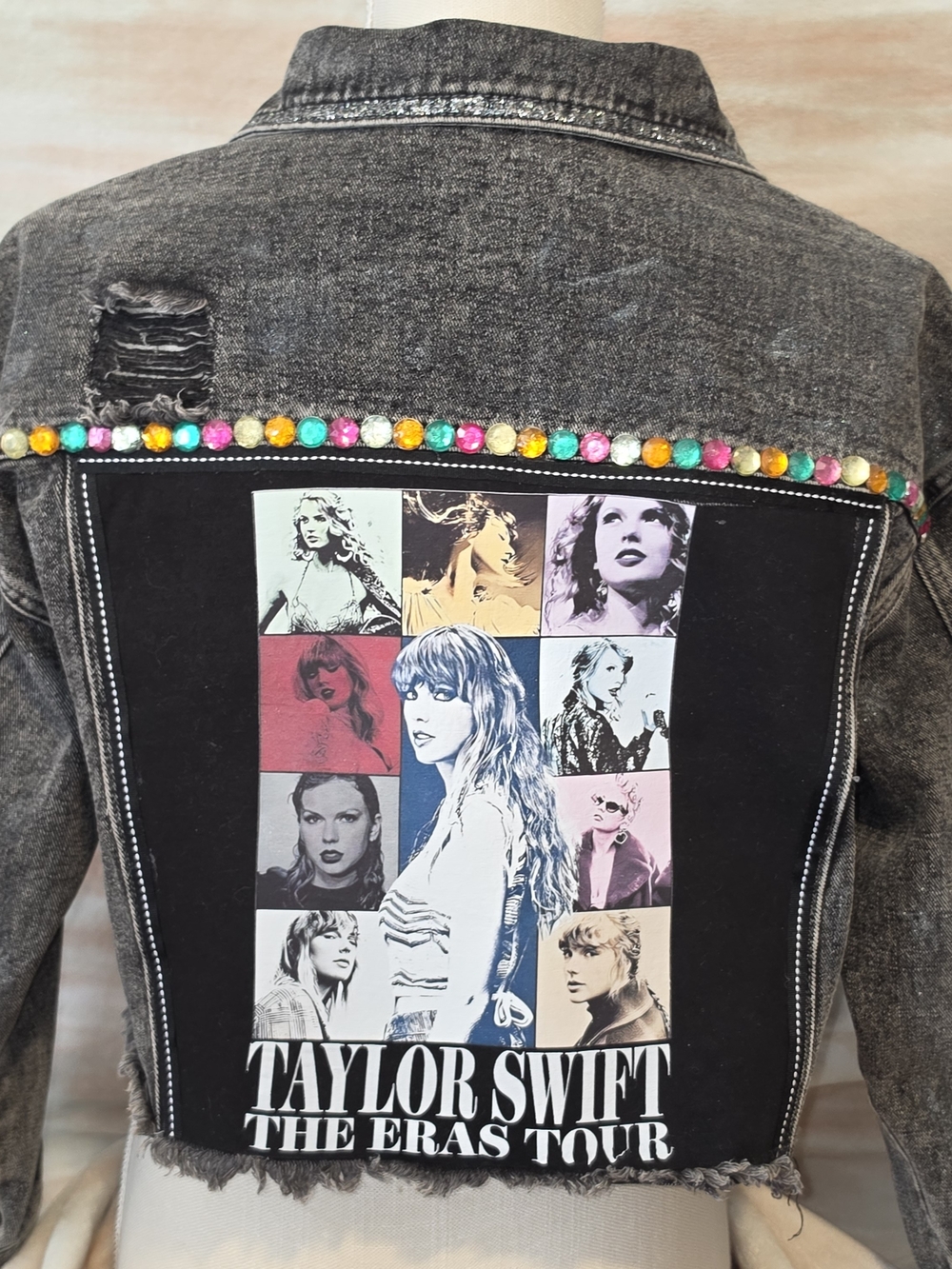 Taylor Swift Eras Tour Cropped Distressed Jacket